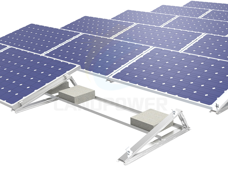 ballasted flat roof solar mounting