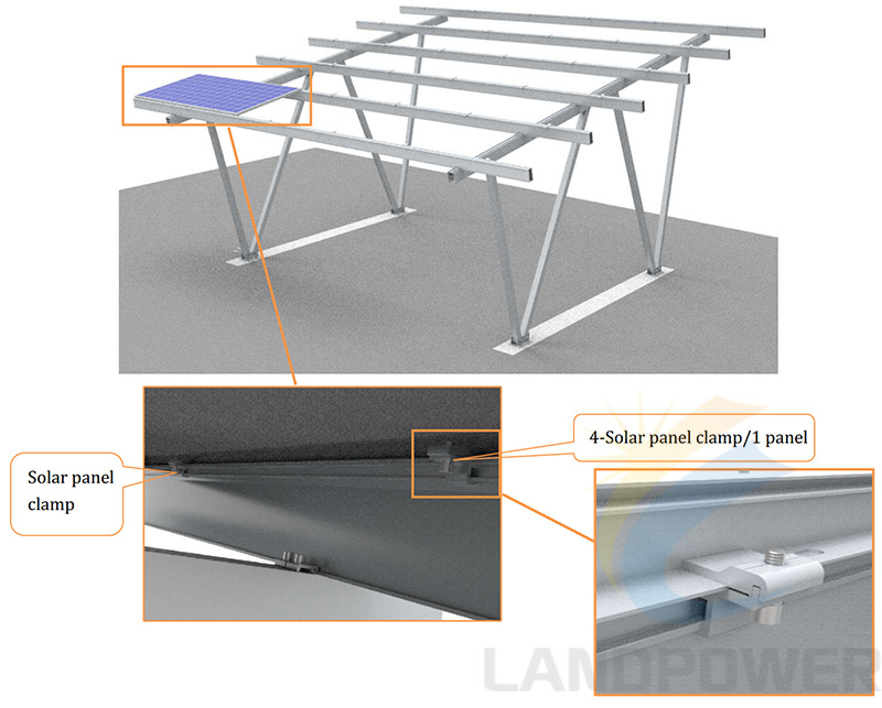 waterproof solar carport structure